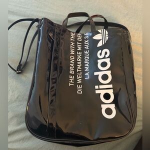 Adidas Glossy Black Tote Bag